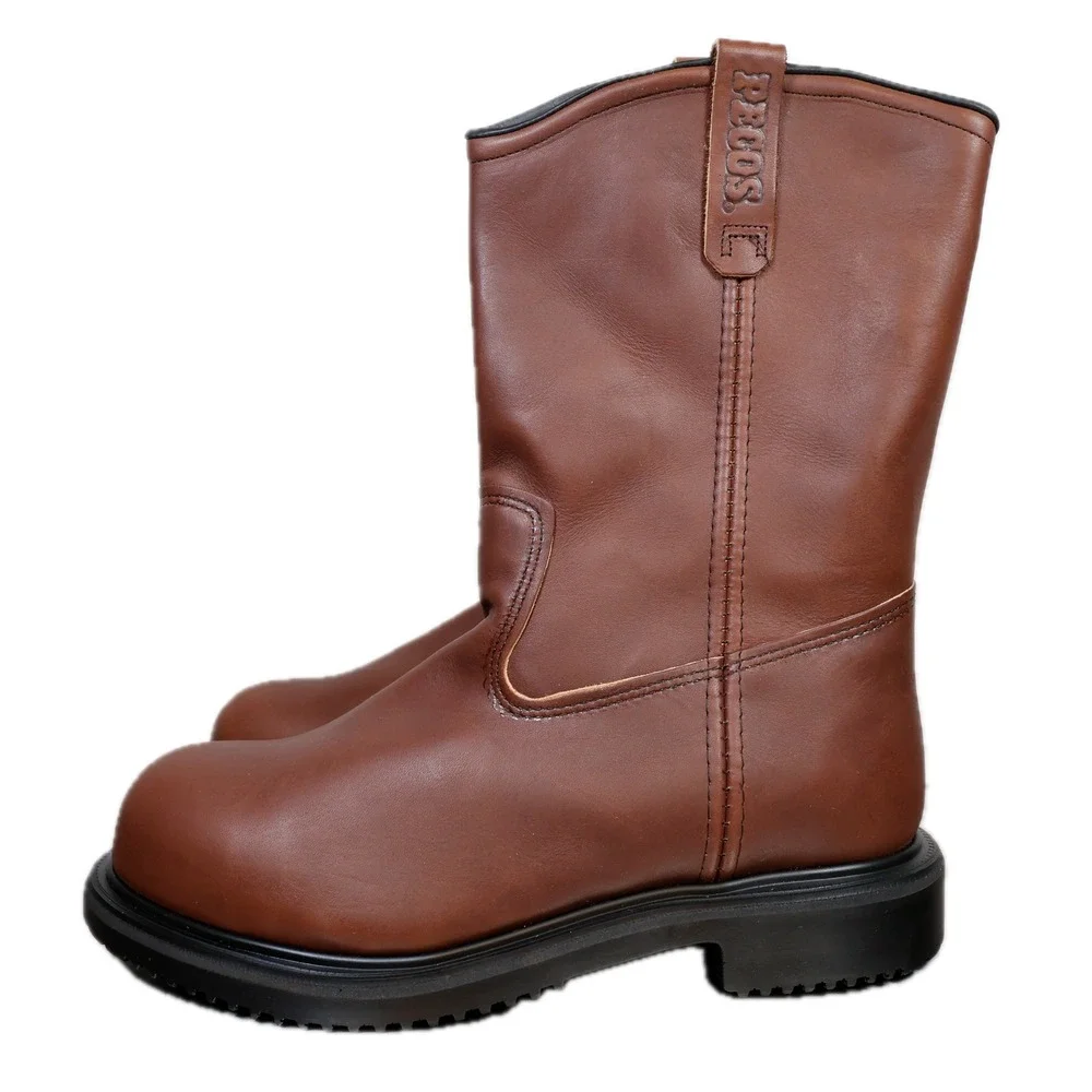 Red Wing Pecos 4441 Boots Mens 11EE Brown Leather Steel Toe EH Insulated USA